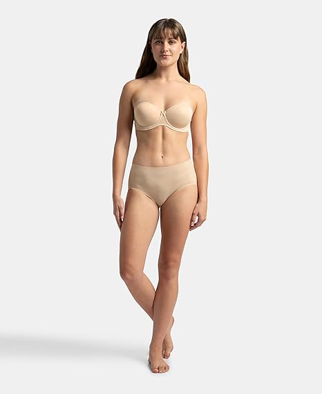 Jockey 1831 Women’s Strapless Underwired Bra – Padded Full Coverage with Multiway Styling